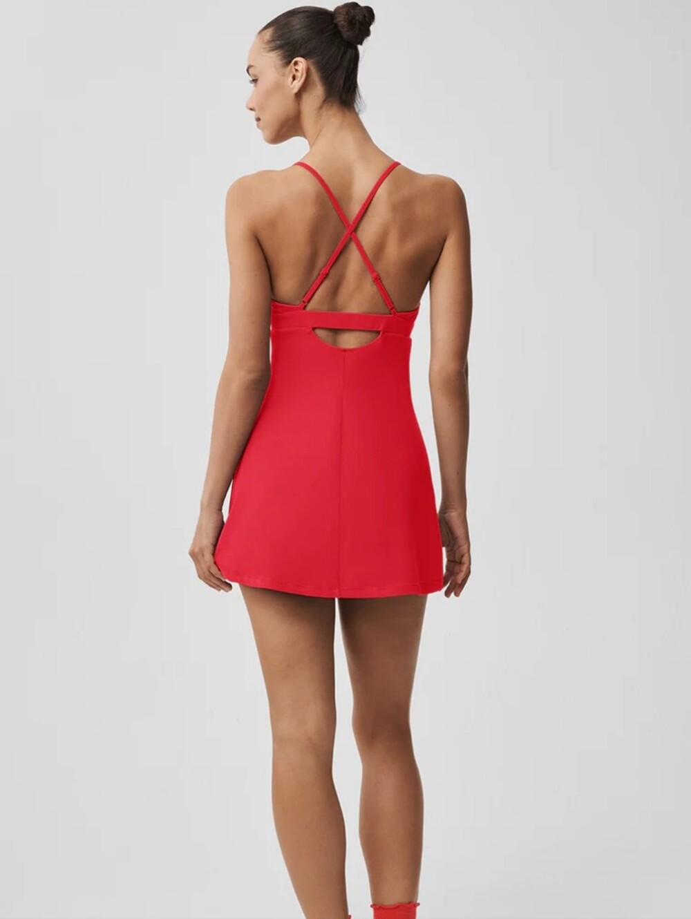 Alo Yoga Airbrush Splendor Dress Bright Red/ Medium - Picture 6 of 9
